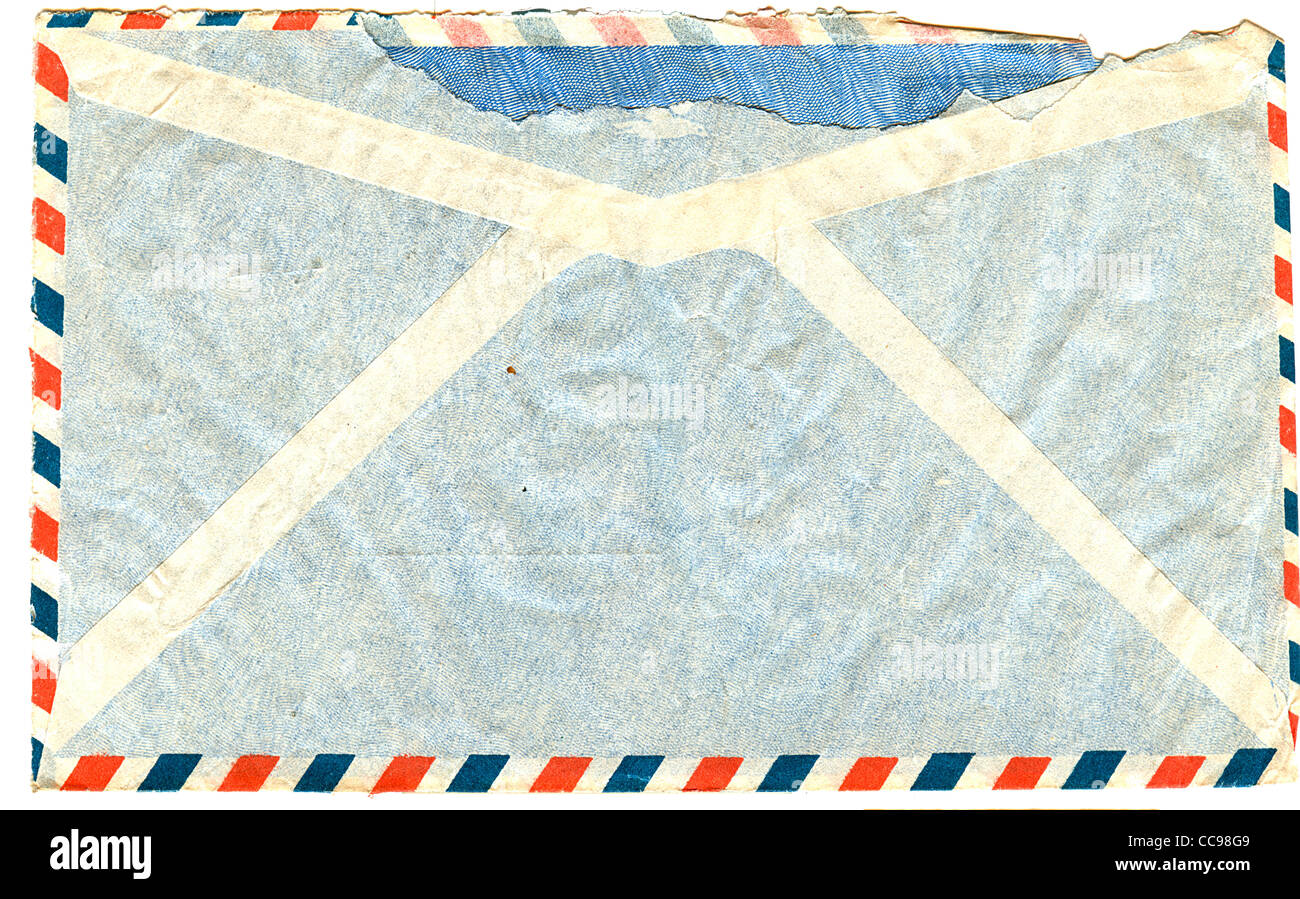 Retour de vintage airmail envelope Banque D'Images
