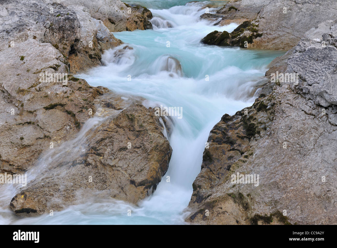 Ruisseau de montagne, Rissbach, Hinterriss, Karwendel, Tyrol, Autriche Banque D'Images