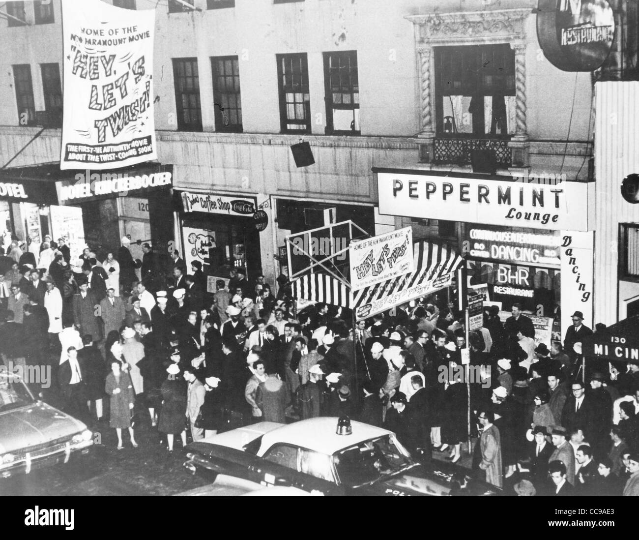 PEPPERMINT LOUNGE discothèque à 128 West 45th Street, New York, en 1961 Banque D'Images