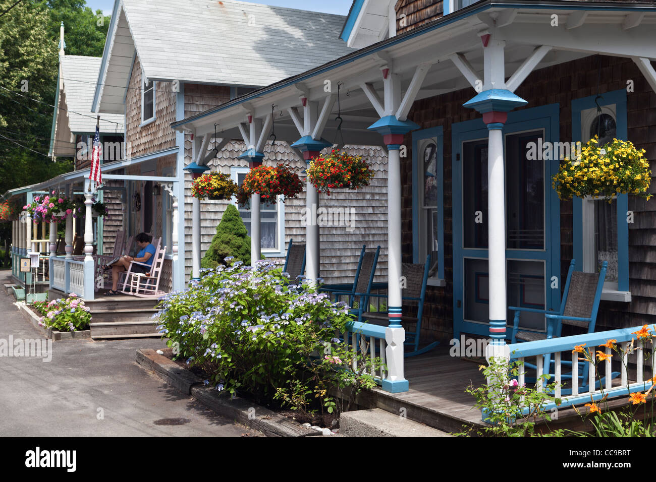 Gingerbread Cottages Martha's Vineyard Martha's Vineyard USA Massachusetts Cape Cod Banque D'Images