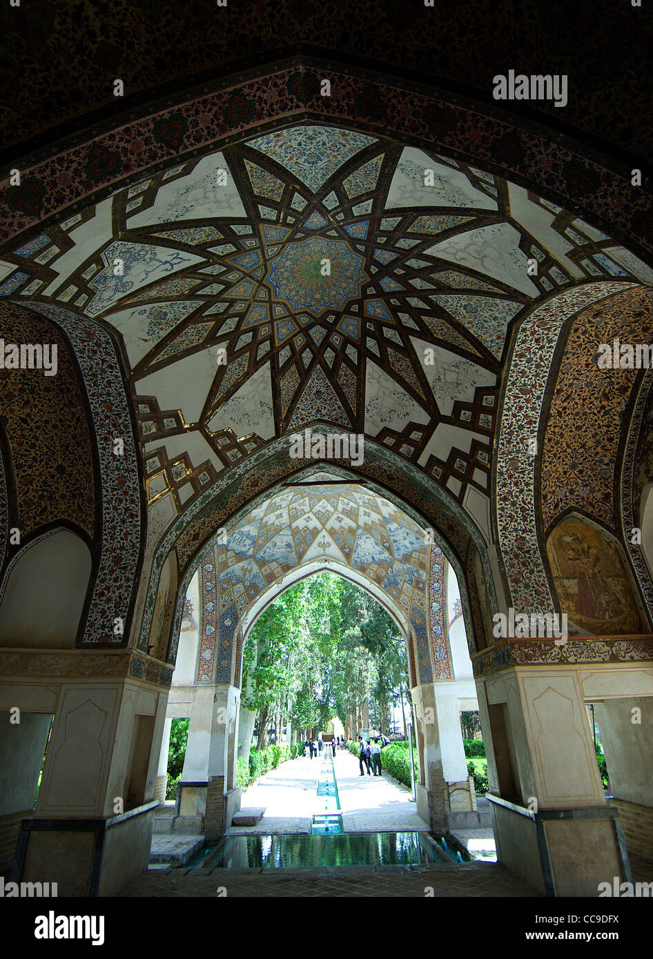 La fin (Jardin Bagh-e Tarikhi-ye-Fin) à l'extérieur de Kashan, Iran, a été conçu pour Shah Abbas I au début du 17e siècle. Banque D'Images