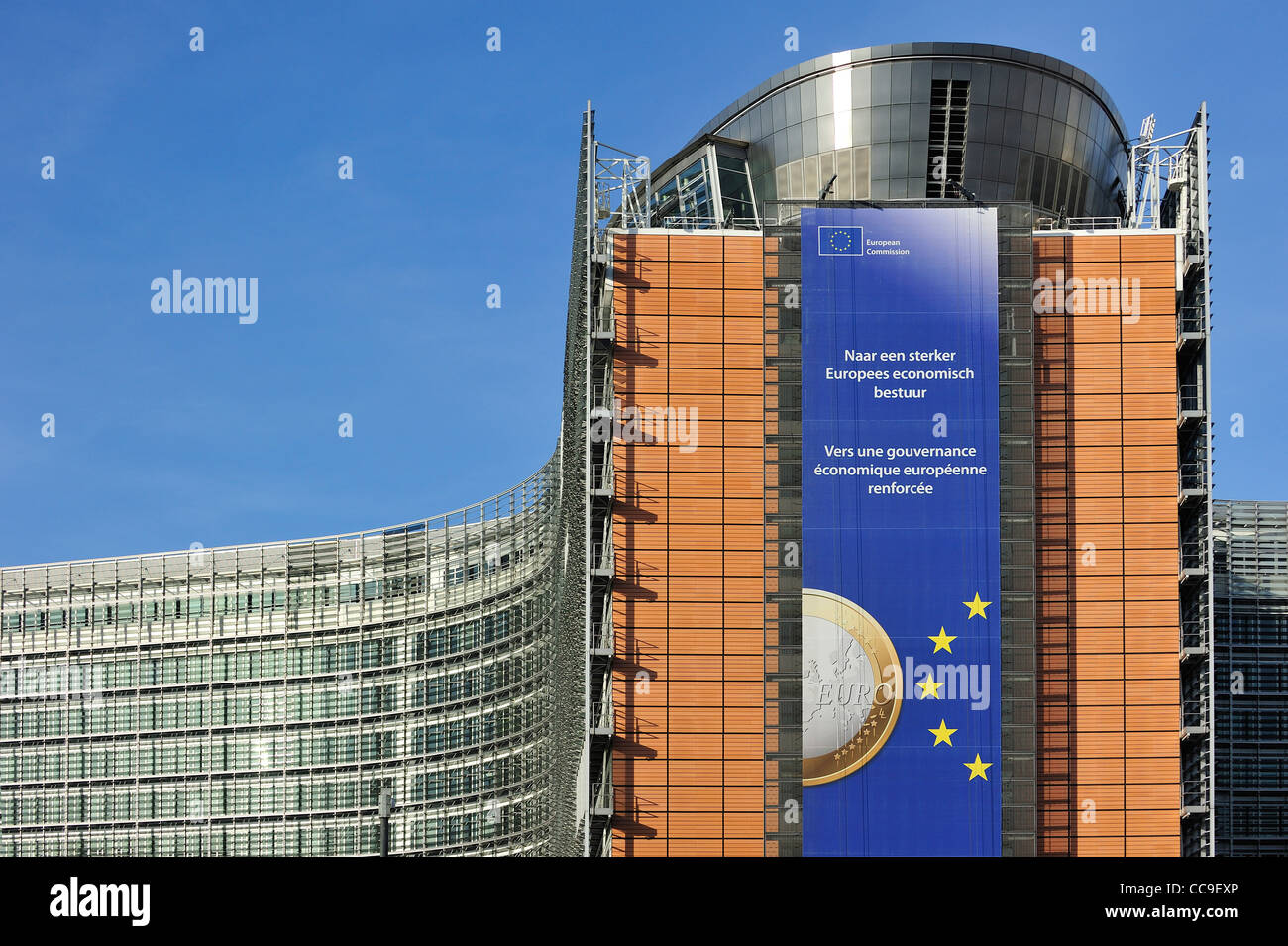 La Commission européenne, organe exécutif de l'Union européenne, basée dans le bâtiment Berlaymont de Bruxelles, Belgique Banque D'Images