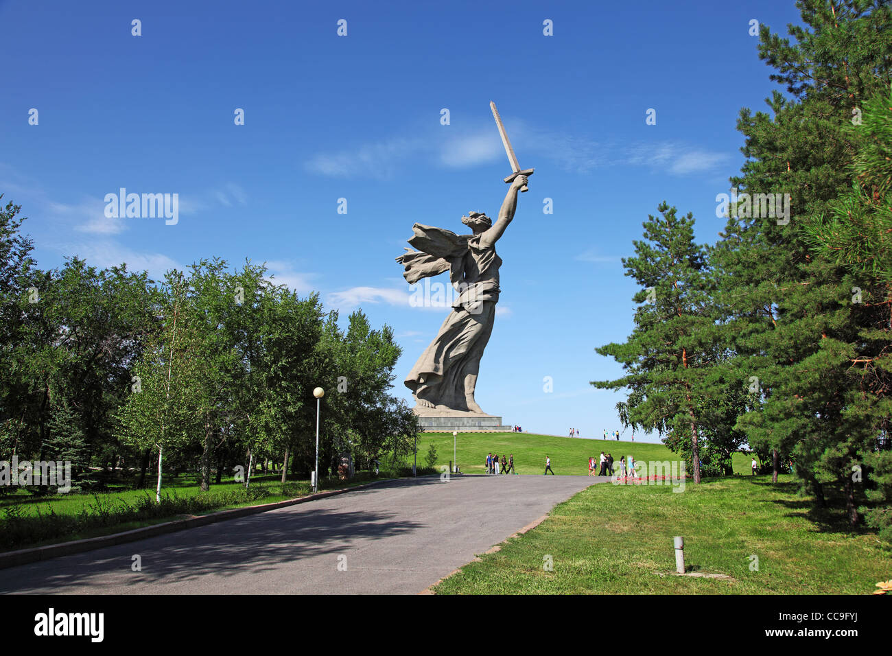 Statue de la Mère Russie (Rodina-Mat', ou 'Motherland' ) appels sur Vitaminic Hill. Volgograd, Russie. Banque D'Images Statue de la Mère Russie (Rodina-Mat', ou 'Motherland' ) appels sur Vitaminic Hill. Volgograd, Russie. Banque D'Images