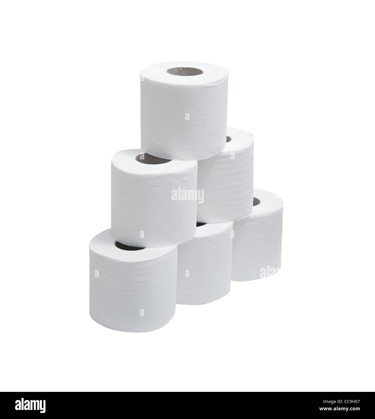 Papier toilettes pyramide Banque D'Images