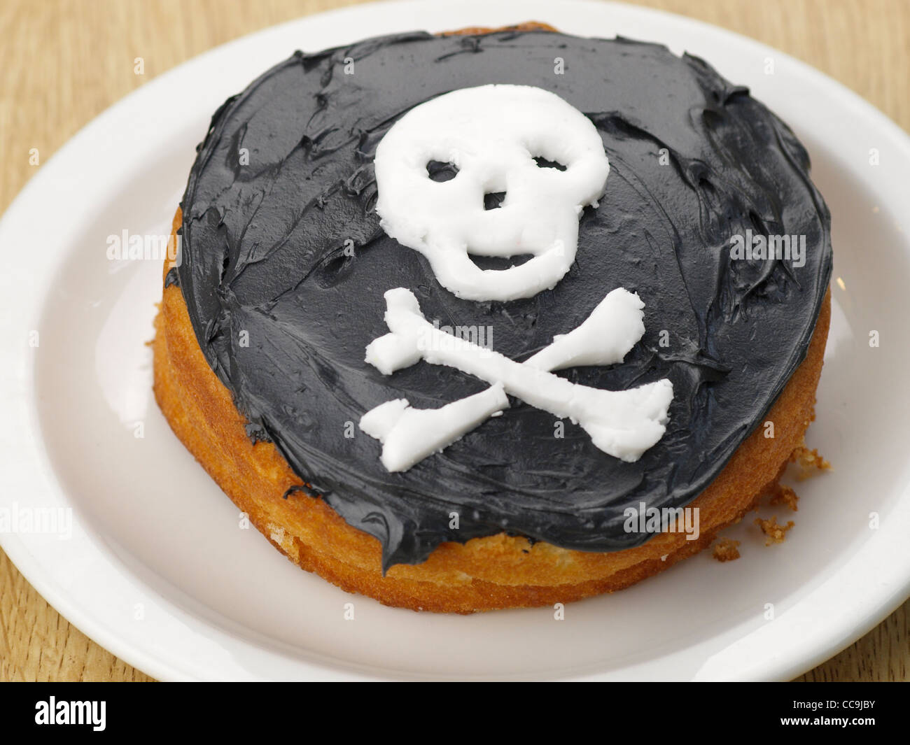 Gâteau tête de mort Banque D'Images