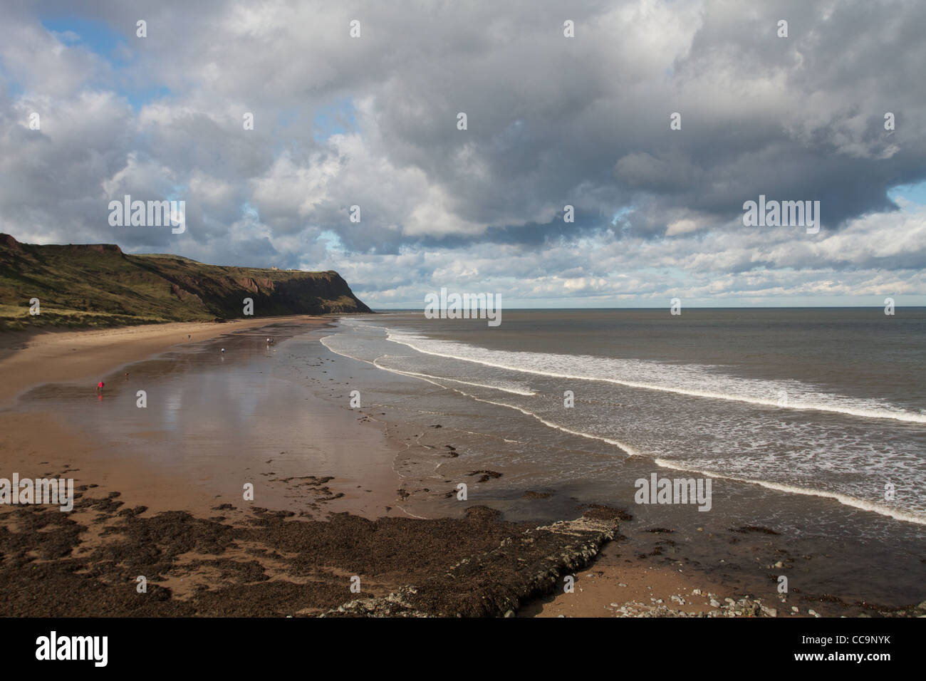 Plage de sable à Skinningrove Banque D'Images