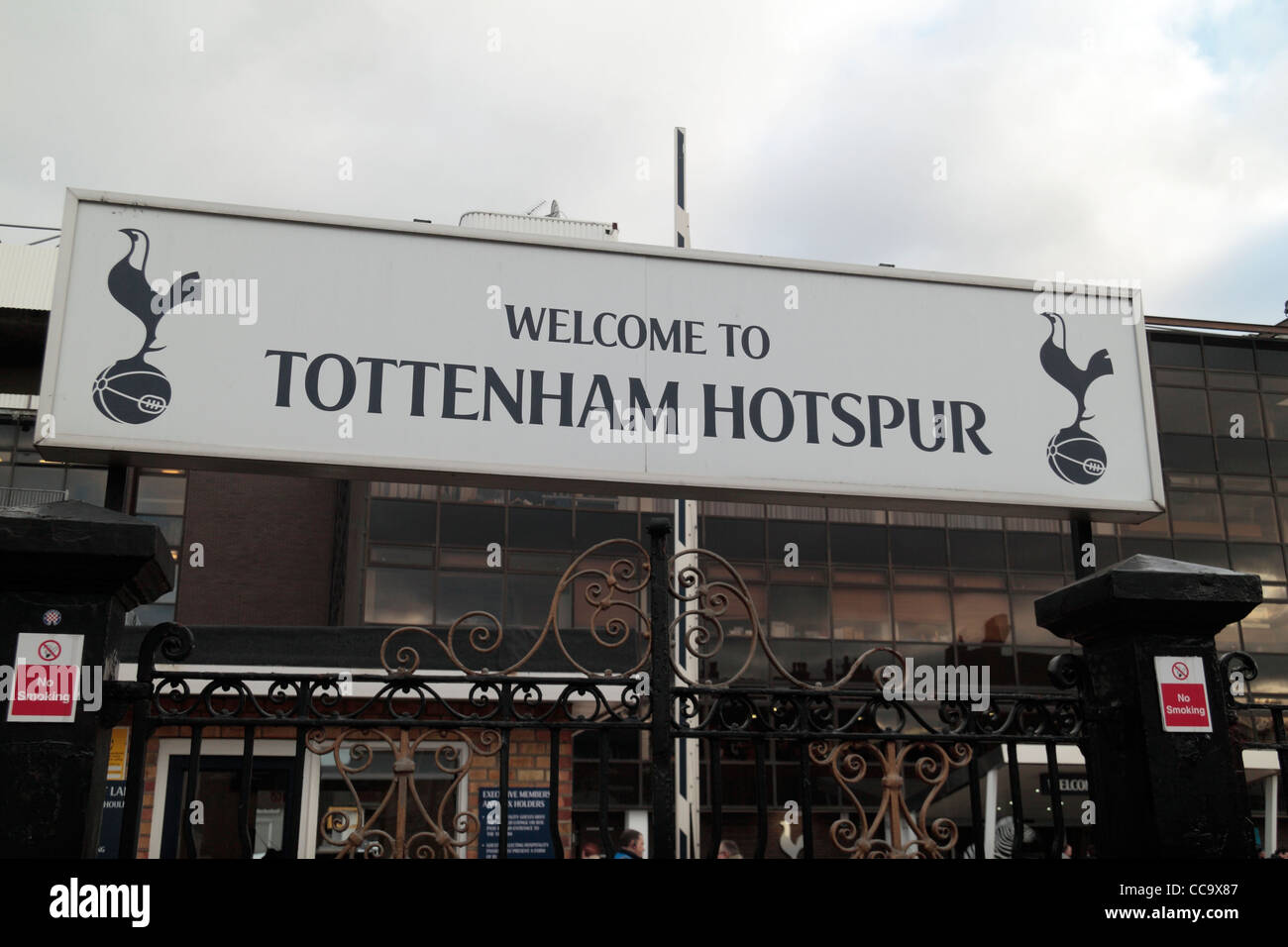 White Hart Lane, le stade de football terrain du Tottenham Hotspur ('Spurs') dans le nord de Londres, Royaume-Uni. Banque D'Images