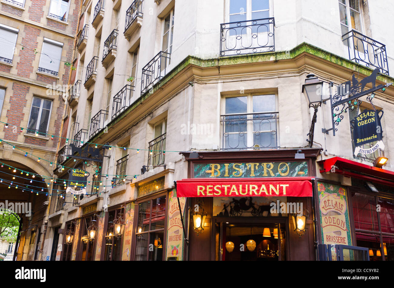 Relais Odéon Restaurant, Rive Gauche, Paris, France Banque D'Images