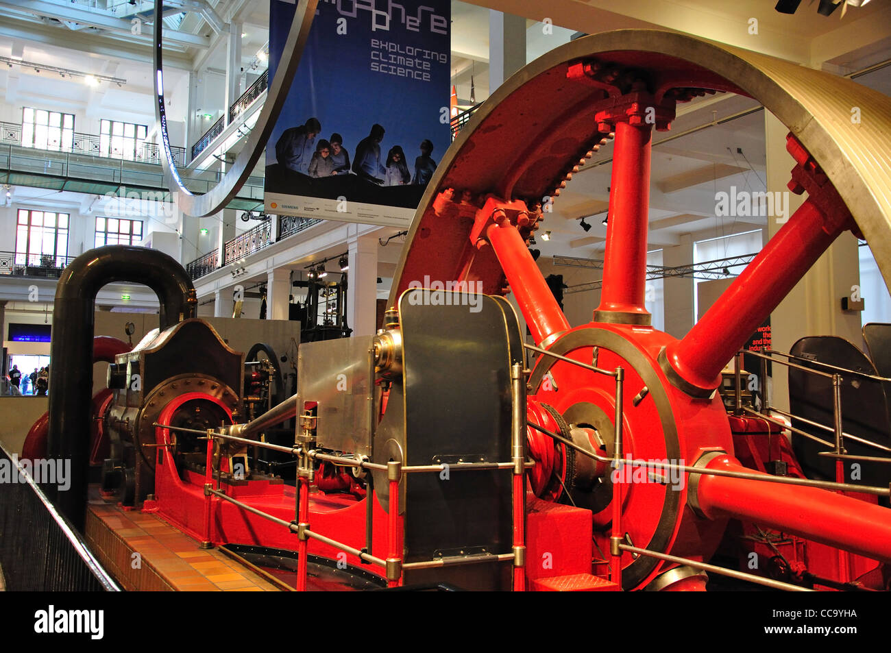 Le moteur à l'usine sidérurgique de la Science Museum, Exhibition Road, Kensington, Londres, Angleterre, Royaume-Uni Banque D'Images