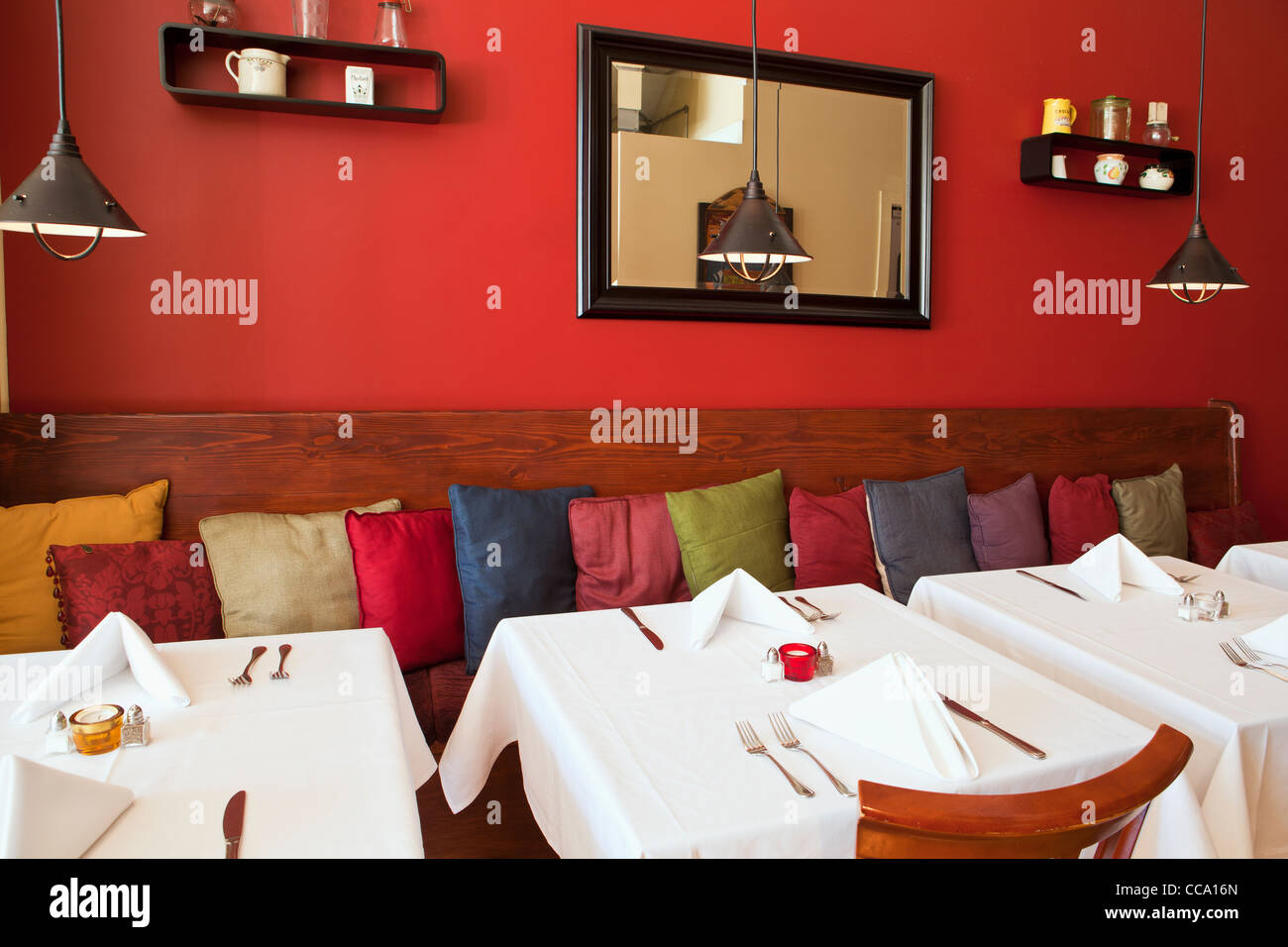 Coin, Fête Bistro, Ojai, Californie, États-Unis d'Amérique Banque D'Images