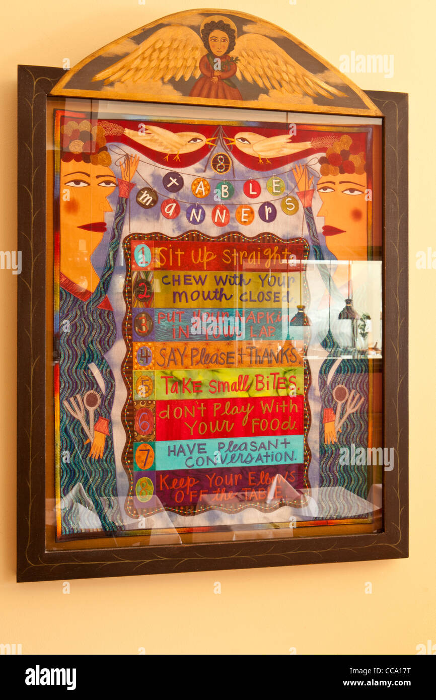 Signer, Fête Bistro, Ojai, Californie, États-Unis d'Amérique Banque D'Images