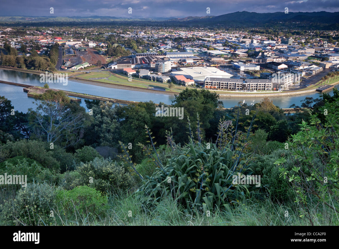 Gisborne, en Nouvelle-Zélande. Première ville au monde à accueillir chaque jour de nouveau lever du soleil. Banque D'Images