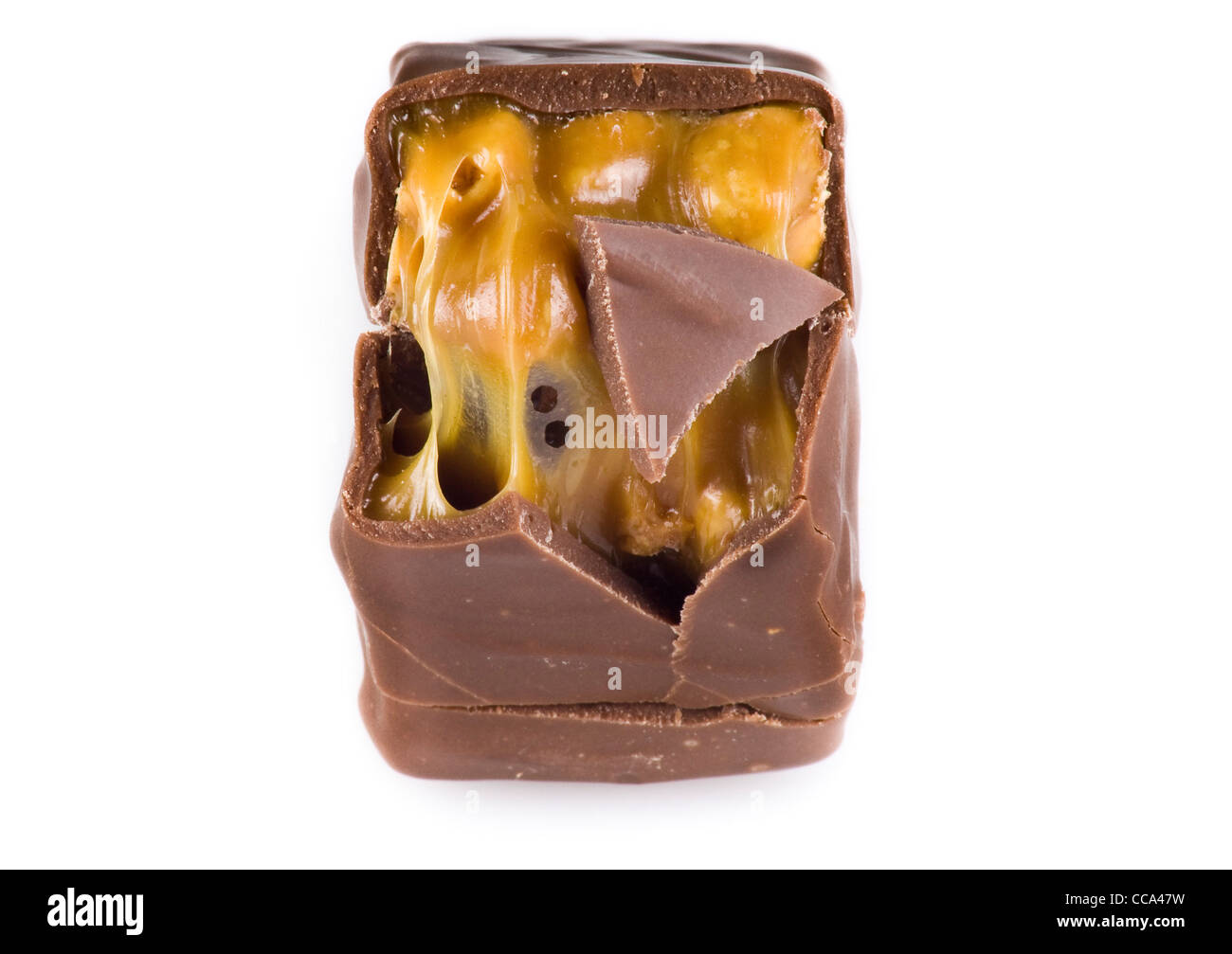 Barre de chocolat isolated over white background Banque D'Images