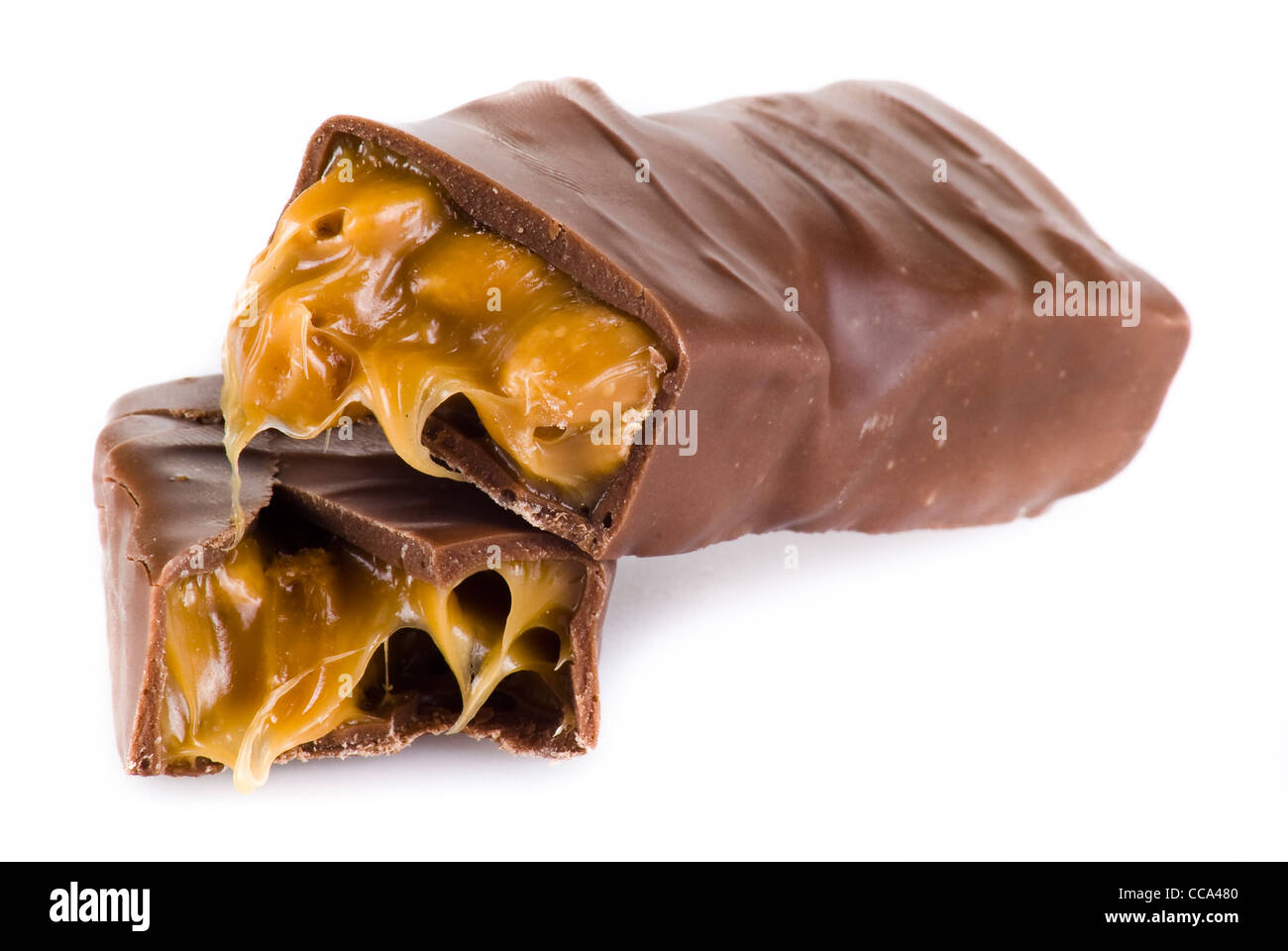 Barre de chocolat isolated over white background Banque D'Images