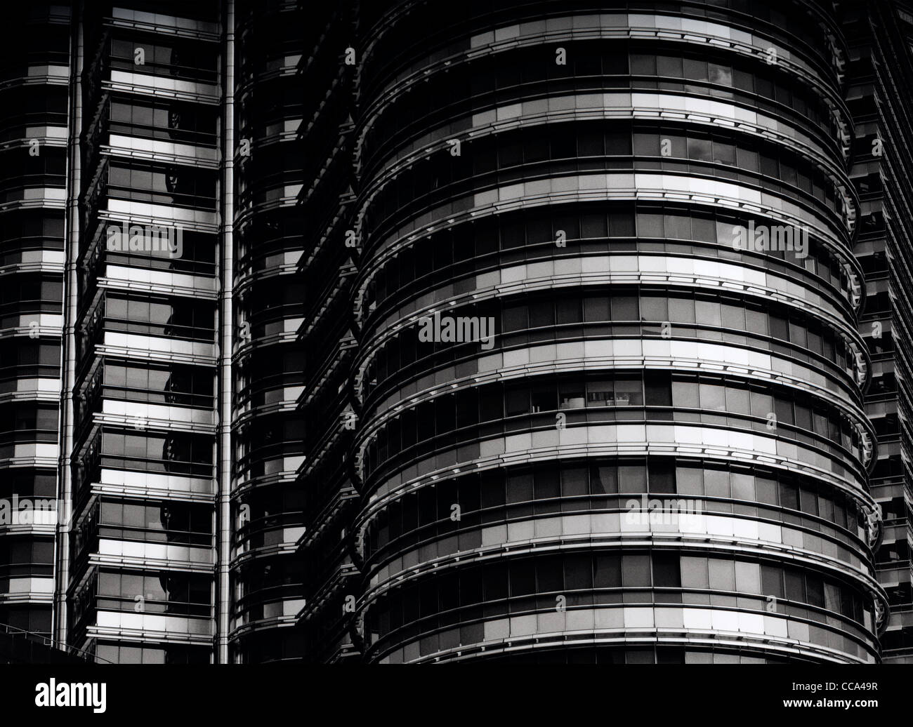 L'architecture moderne. Les tours jumelles Petronas à Kuala Lumpur en Malaisie en Asie du sud-est. L'architecte Cesar Pelli Banque D'Images