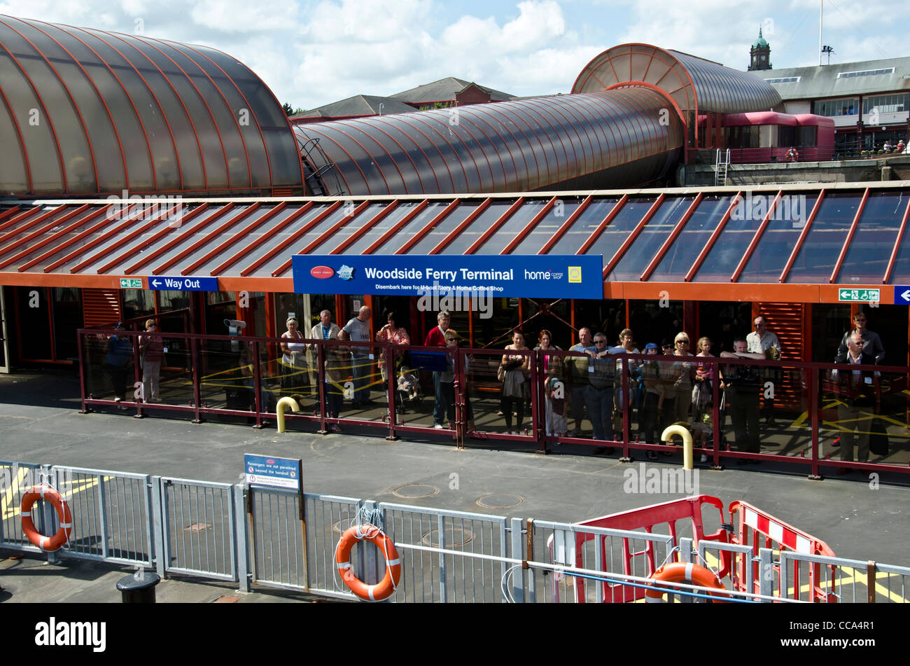 Le terminal de ferries de Woodside pour le Ferry "Cross de la Mersey à Birkenhead, Angleterre. Banque D'Images