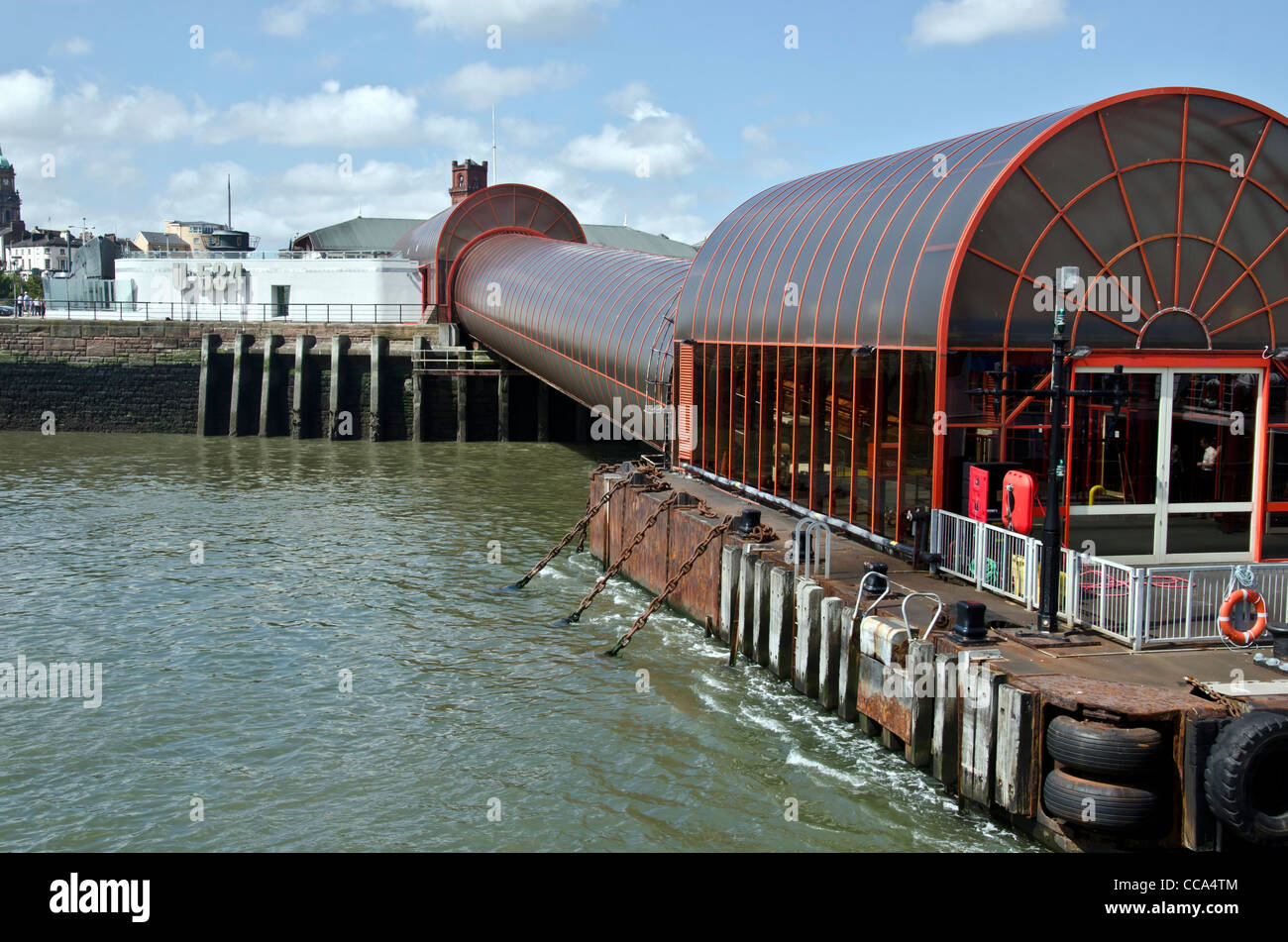 Le terminal de ferries de Woodside pour le Ferry "Cross de la Mersey à Birkenhead, Angleterre. Banque D'Images