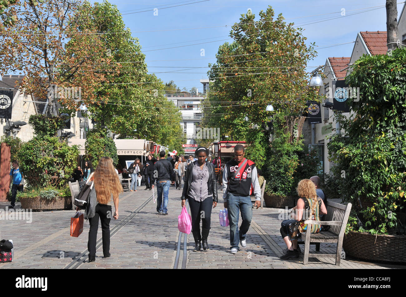 Bercy village Paris France Banque D'Images