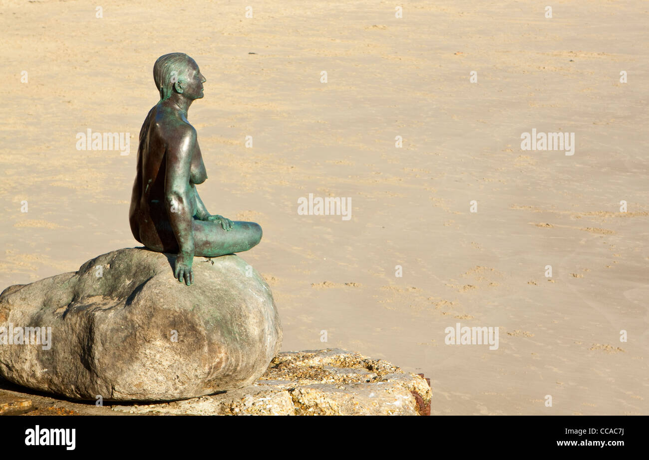 Statue de la petite sirène en Folkestone Kent Banque D'Images
