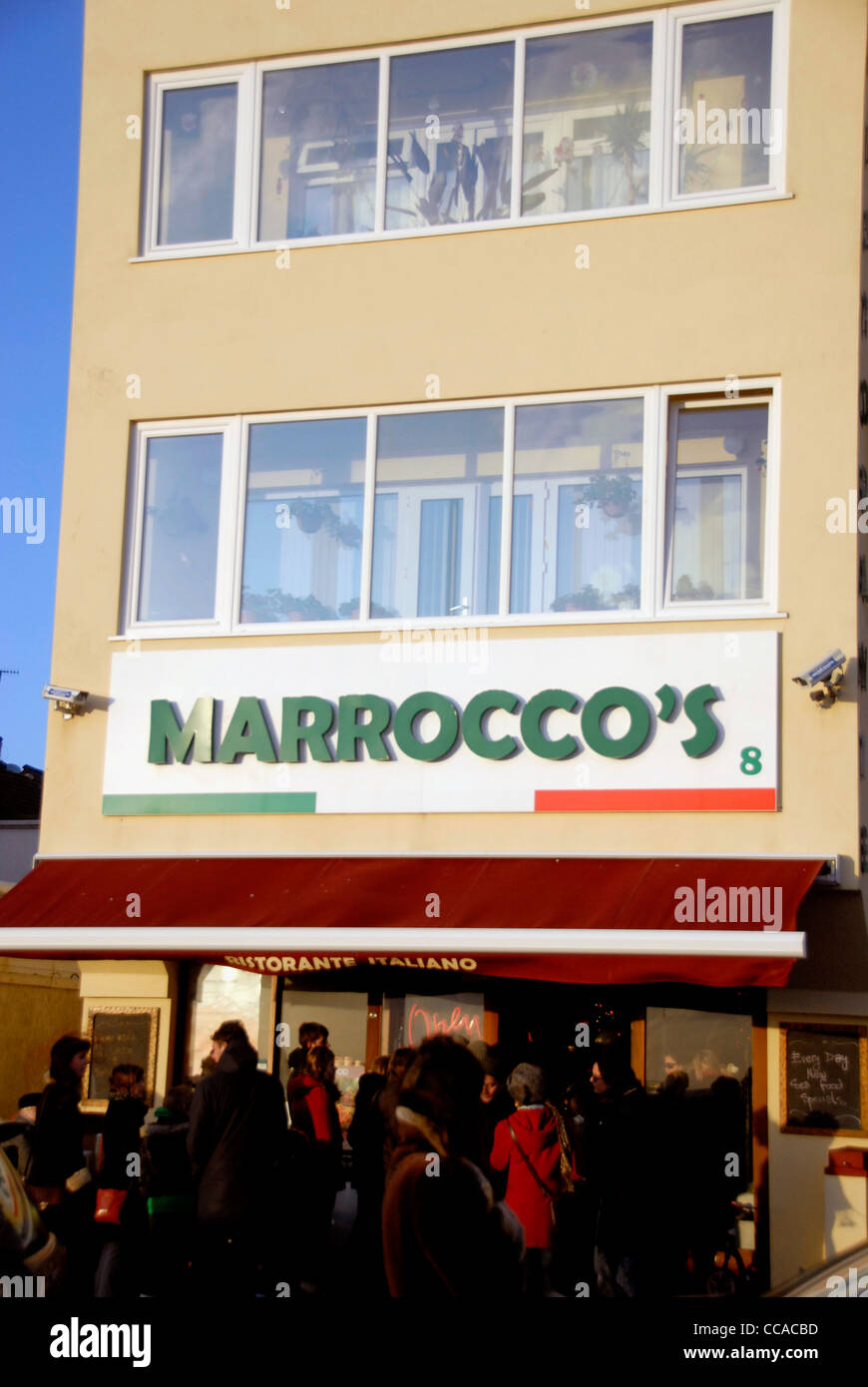 Restaurant traditionnel italien Marrocco's sur Hove front de mer. UK Banque D'Images