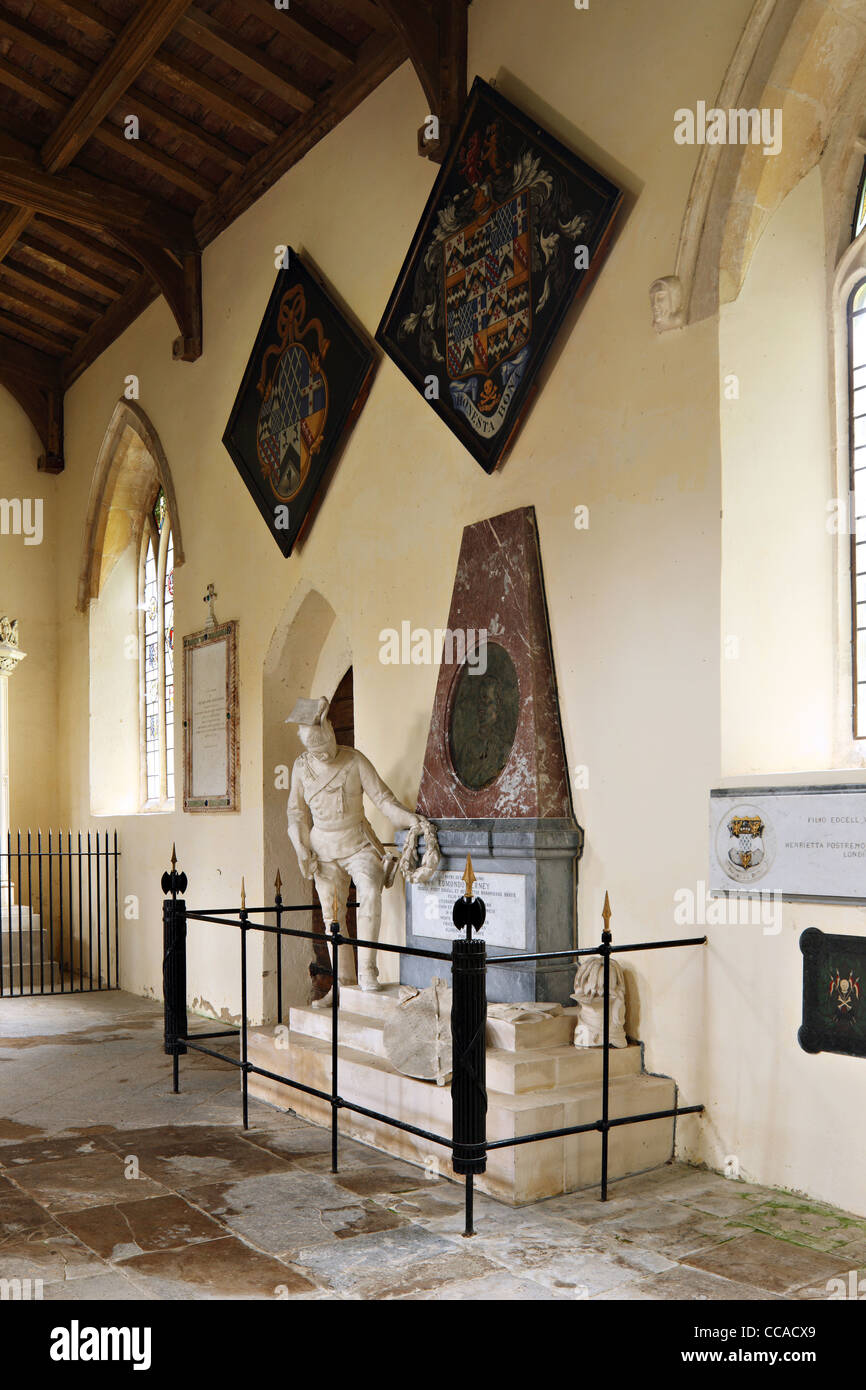 Monument à Edmund Verney, St Nicholas, Stanford-sur-Avon, Northamptonshire Banque D'Images