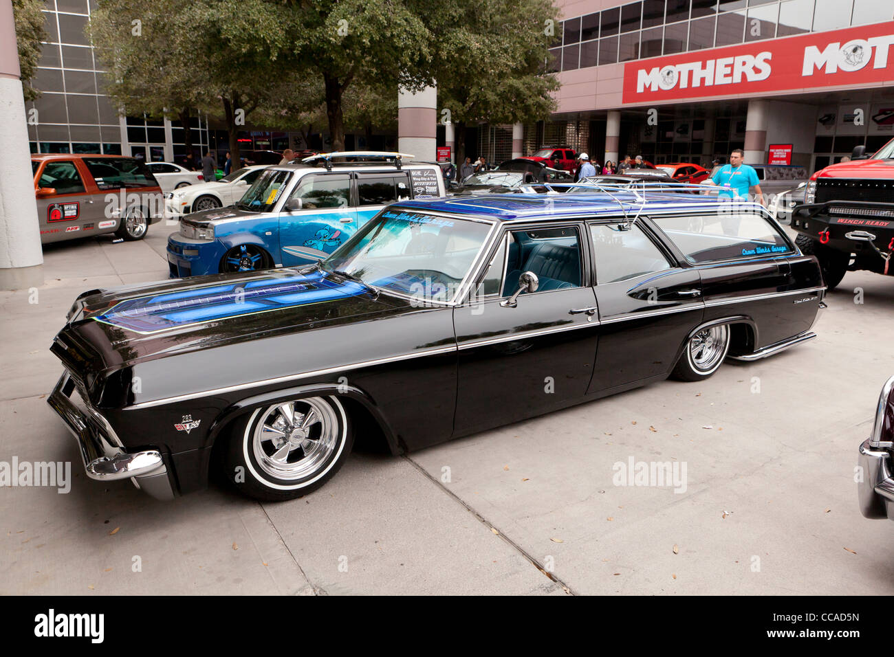 1968 Chevrolet Bel Air station wagon low rider Banque D'Images