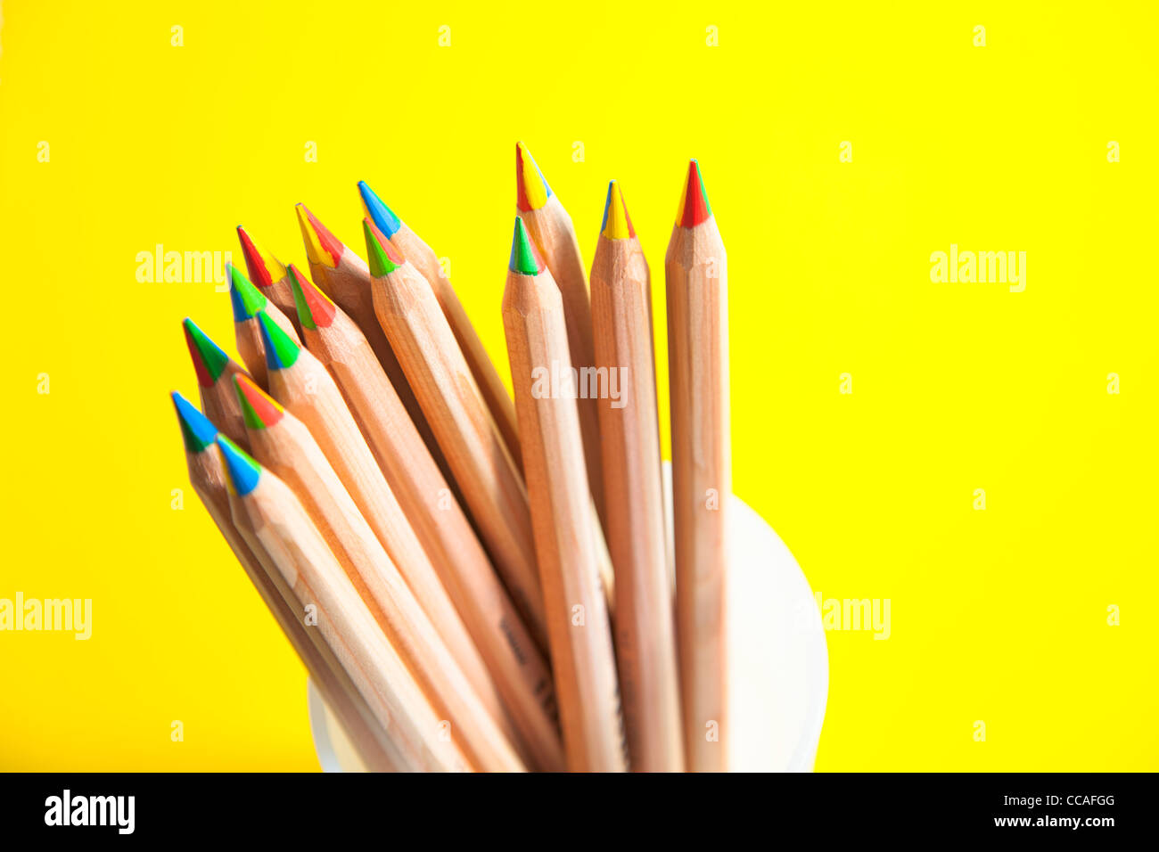 Pot à crayons de couleur Banque D'Images