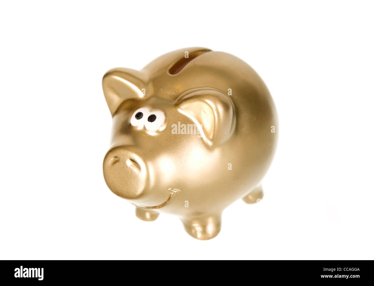 Fort de l'argent d'or pour l'épargne, cochon concept finance Banque D'Images