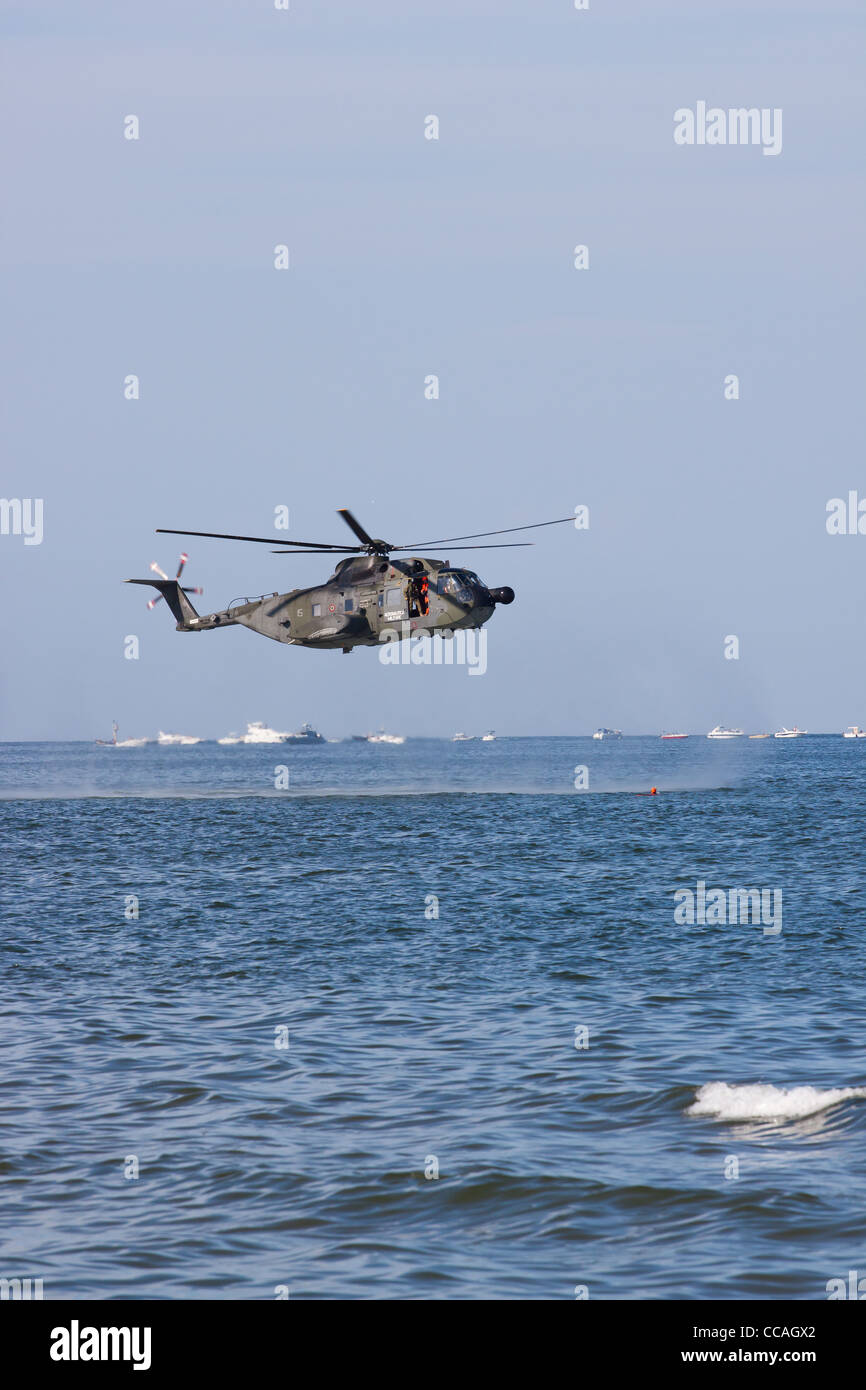 L'HH-3F Pelican de l'Armée de l'air italienne est un outil de recherche et de sauvetage (SAR) par hélicoptère Agusta longue portée Banque D'Images
