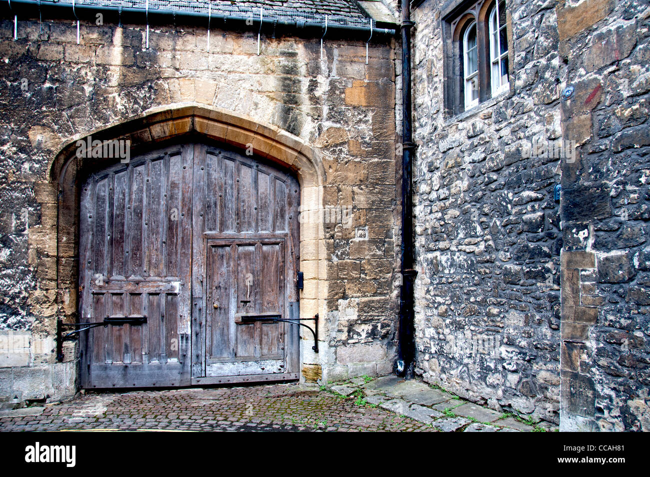La porte du collège ; Collège Tür Banque D'Images