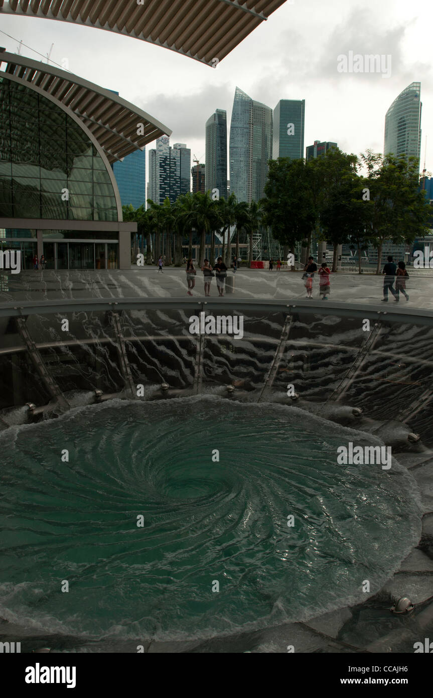 Une fontaine à Singapour (Marina) Banque D'Images