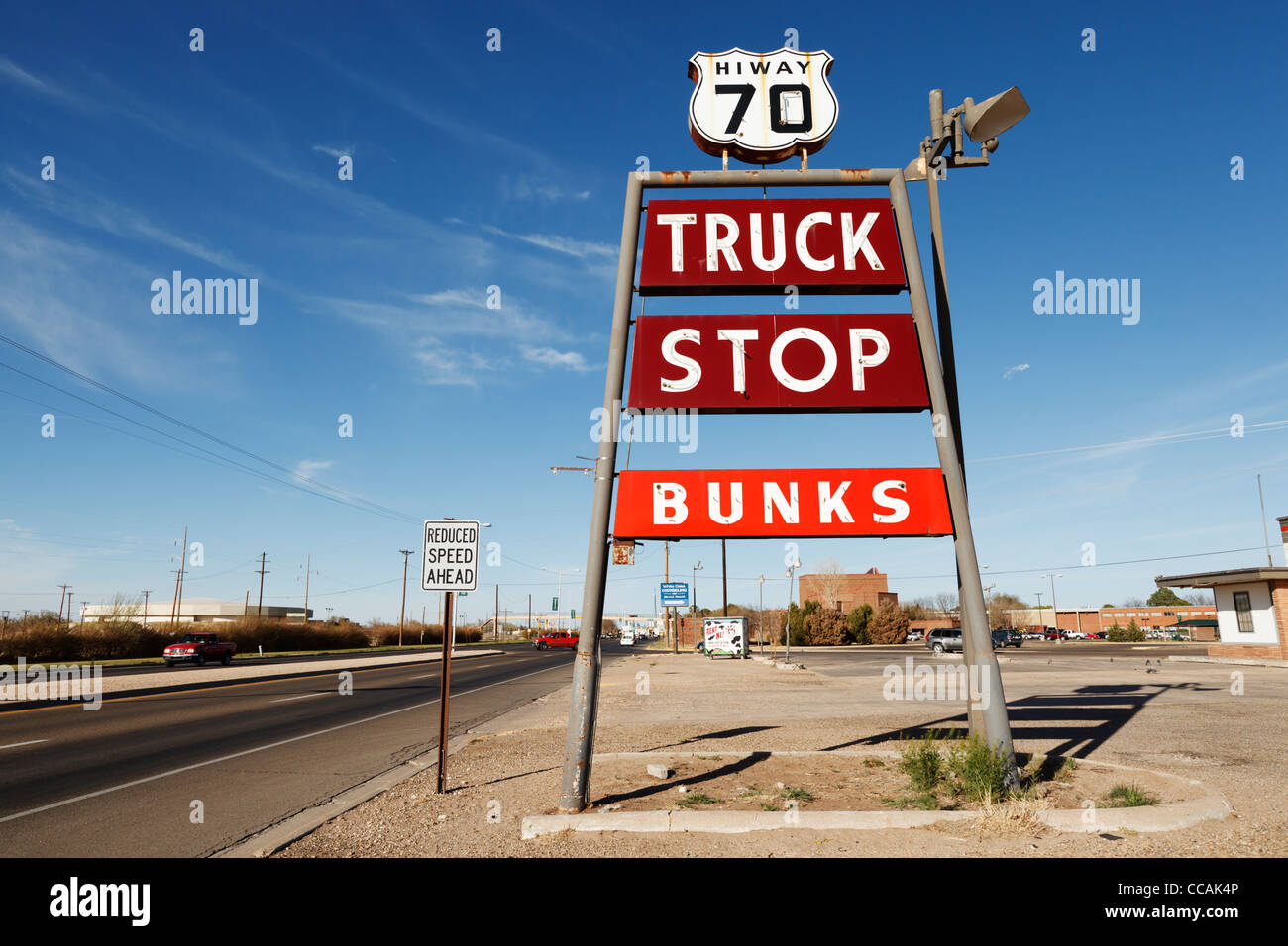 Truck Stop à Albuquerque, Nouveau Mexique. Banque D'Images