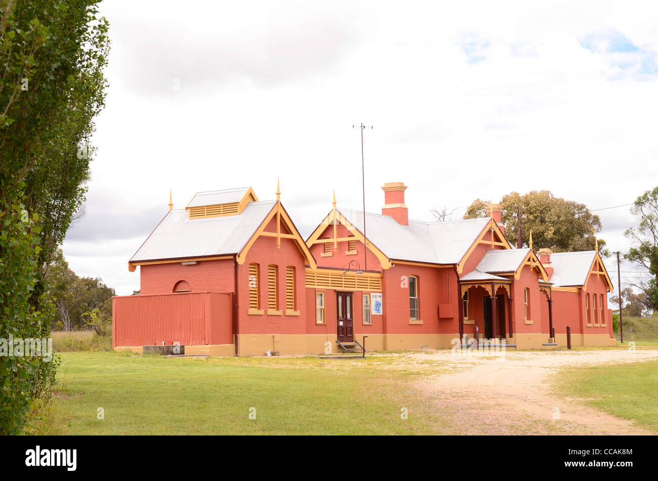 Station de radio dans la construction de chemins de fer désaffectées, le NSW Australie Banque D'Images