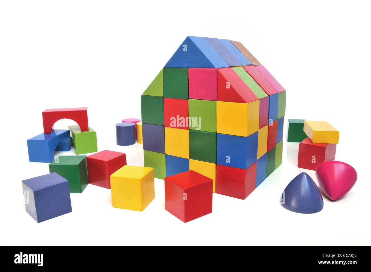 Chambre des blocs de jouets multicolores Banque D'Images