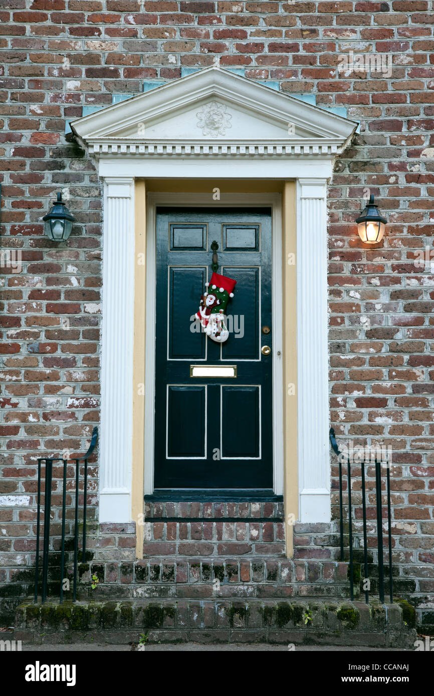 Porte de l'immeuble historique de Charleston Banque D'Images