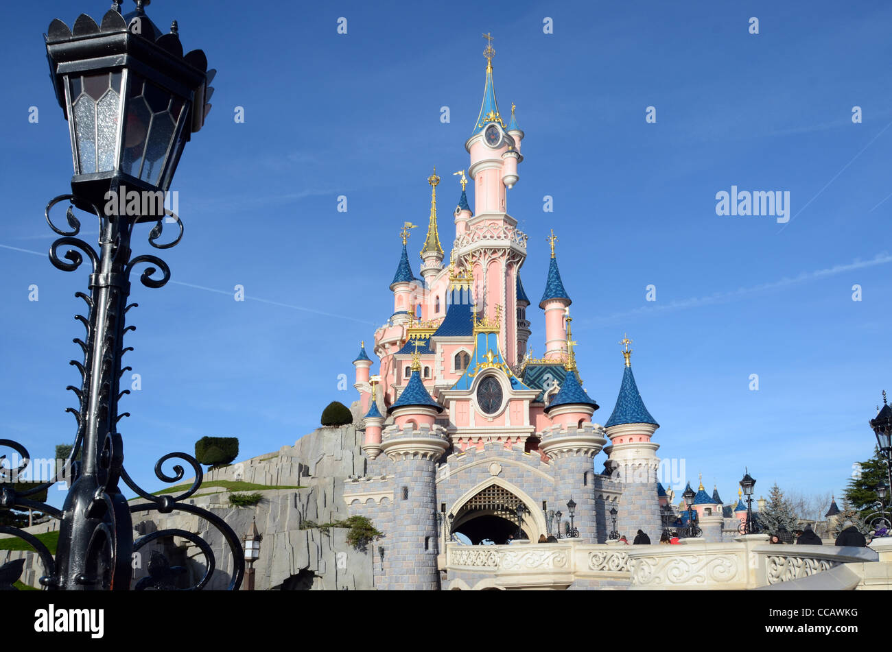 À l'intérieur du parc Disneyland près de Paris, France. Banque D'Images