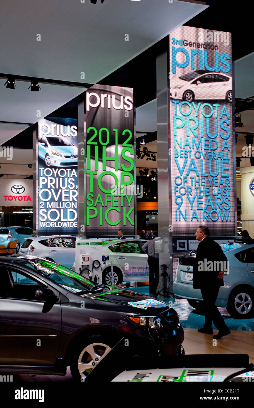 Toyota affichage à 2012 North American International Auto Show Banque D'Images