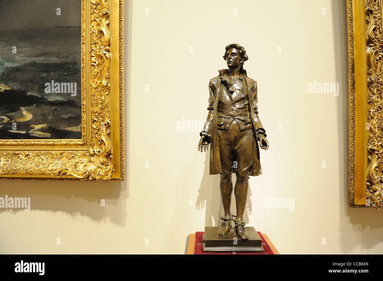 Une statue d'un héros de la guerre révolutionnaire par Nathan Hale William Frederick MacMonnies est dans le Metropolitan Museum of Art de New York. Banque D'Images
