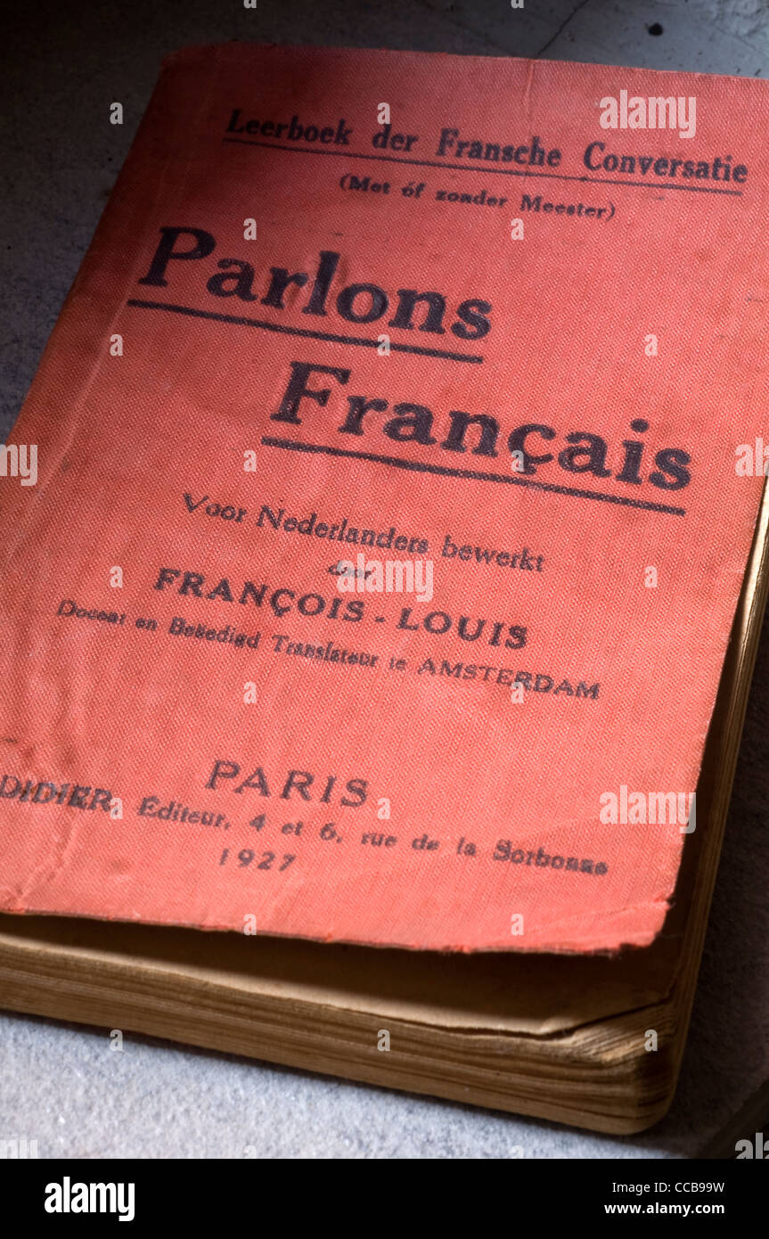 Couvrir du néerlandais à la langue française à partir de 1927. Banque D'Images