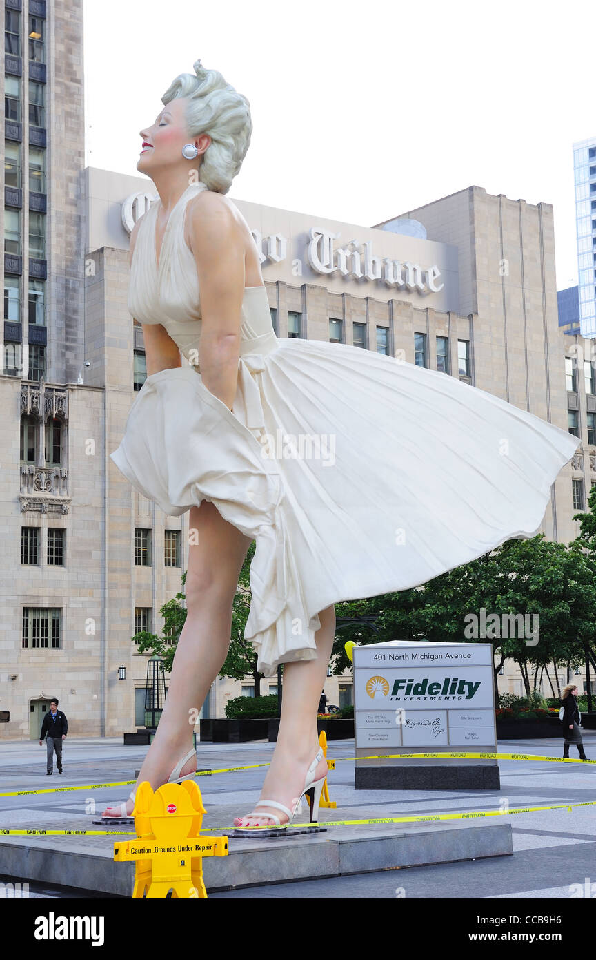 Statue de Marilyn Monroe en gros plan Cour Pioneer Plaza Banque D'Images