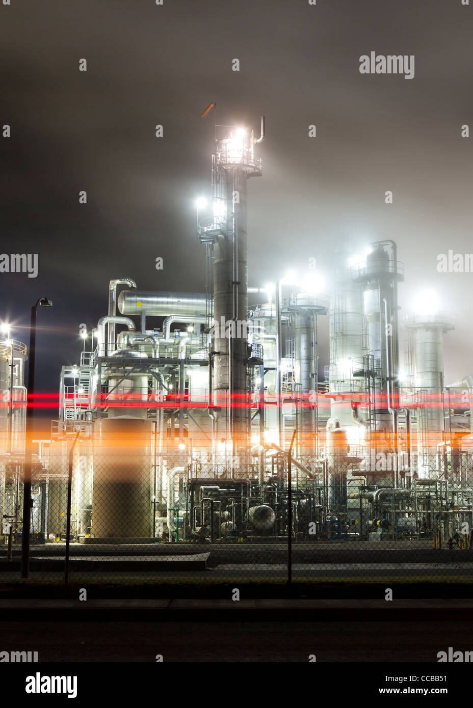 Usine d'éthanol (usine de combustible à l'éthanol, usine de combustible renouvelable) - Californie États-Unis Banque D'Images