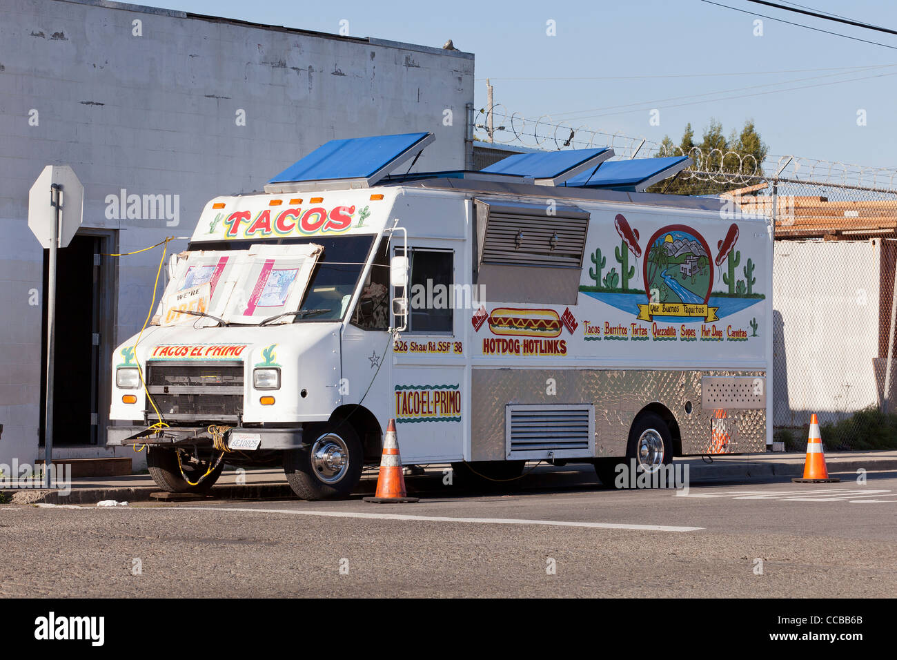 La nourriture mexicaine Camion commissariat - USA Banque D'Images