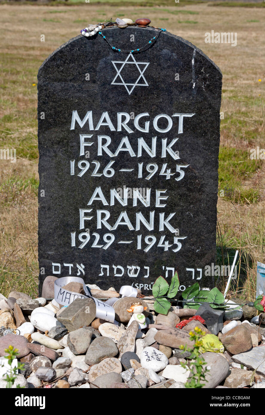 Mémorial de Anne Frank, Bergen Belsen, Allemagne Banque D'Images