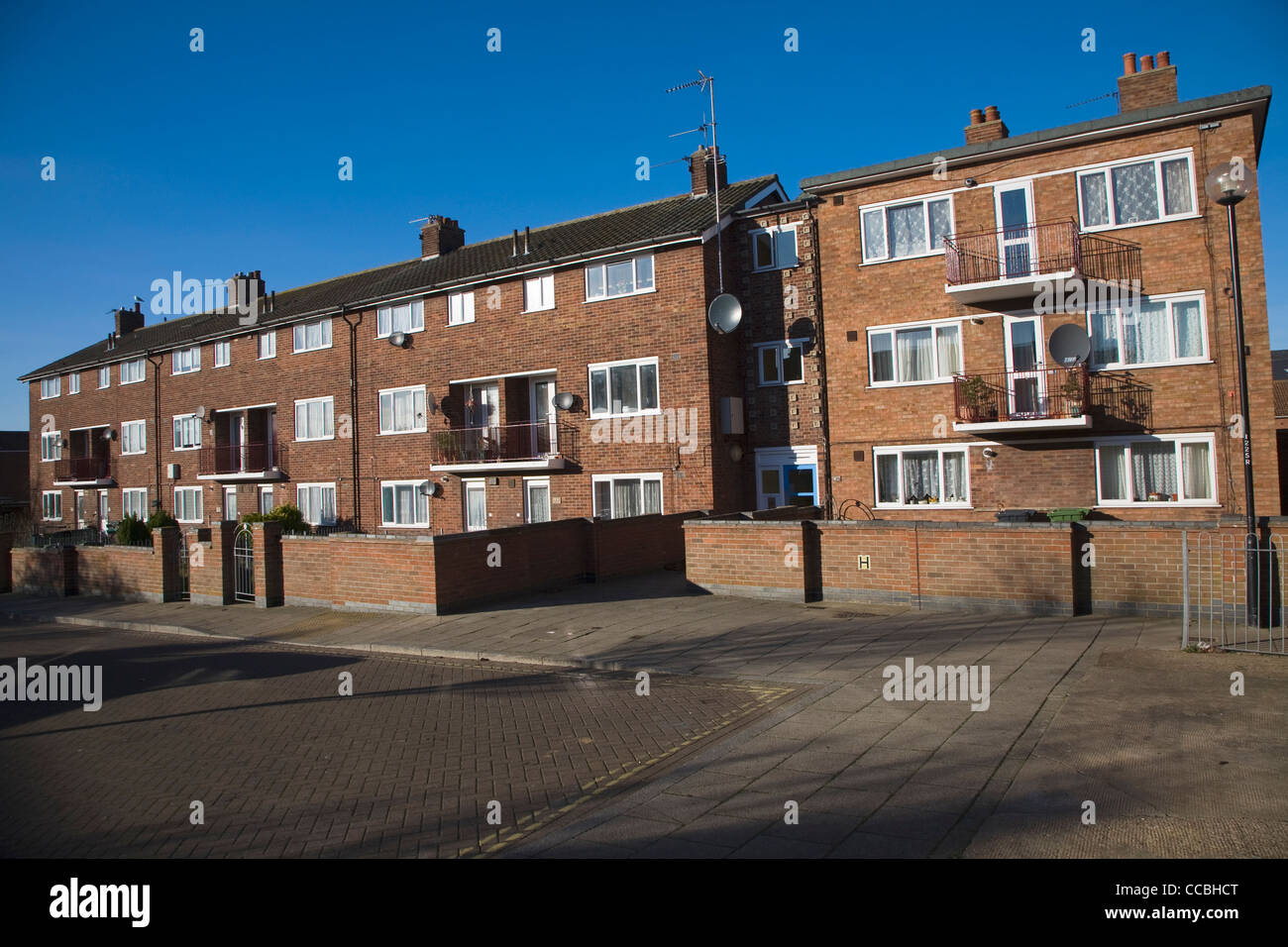 Logement Logement social Conseil de Great Yarmouth, England Banque D'Images