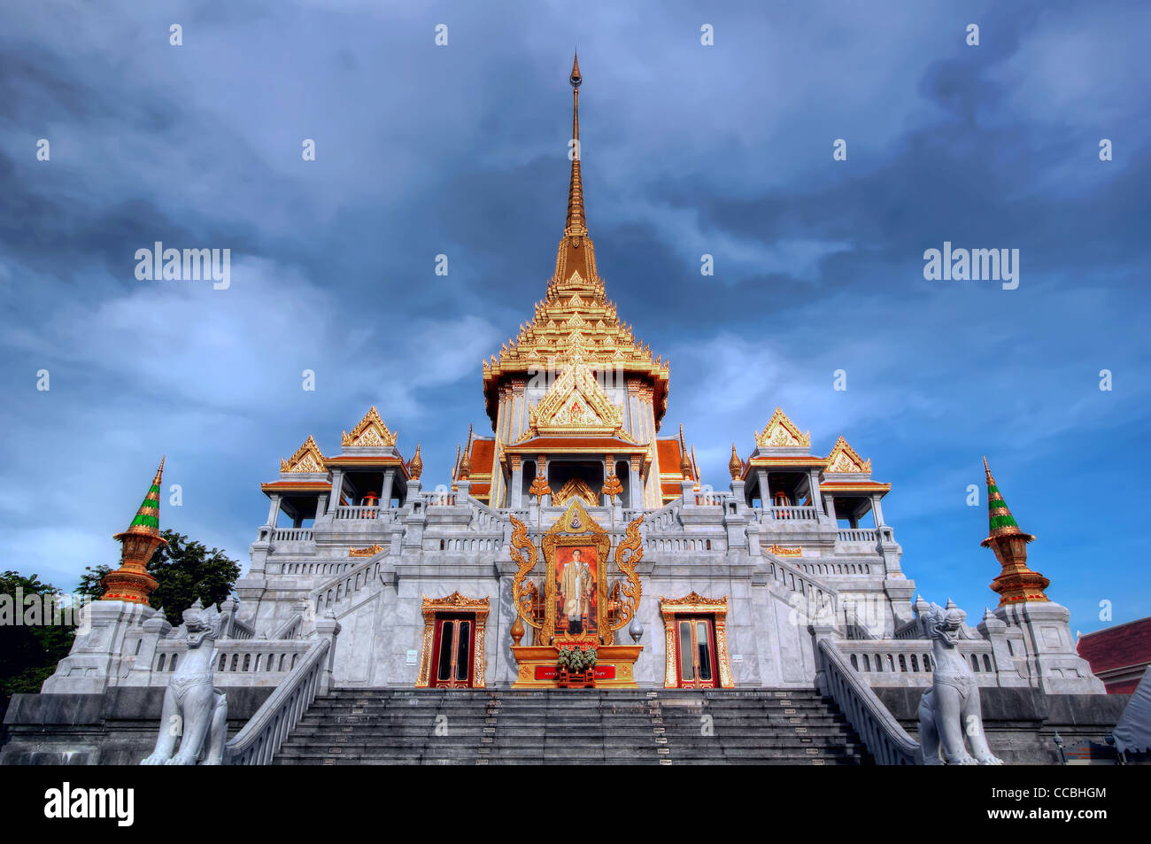 Mondop Phra Maha | Wat Traimit (Temple du Bouddha d'Or) | Bangkok Banque D'Images