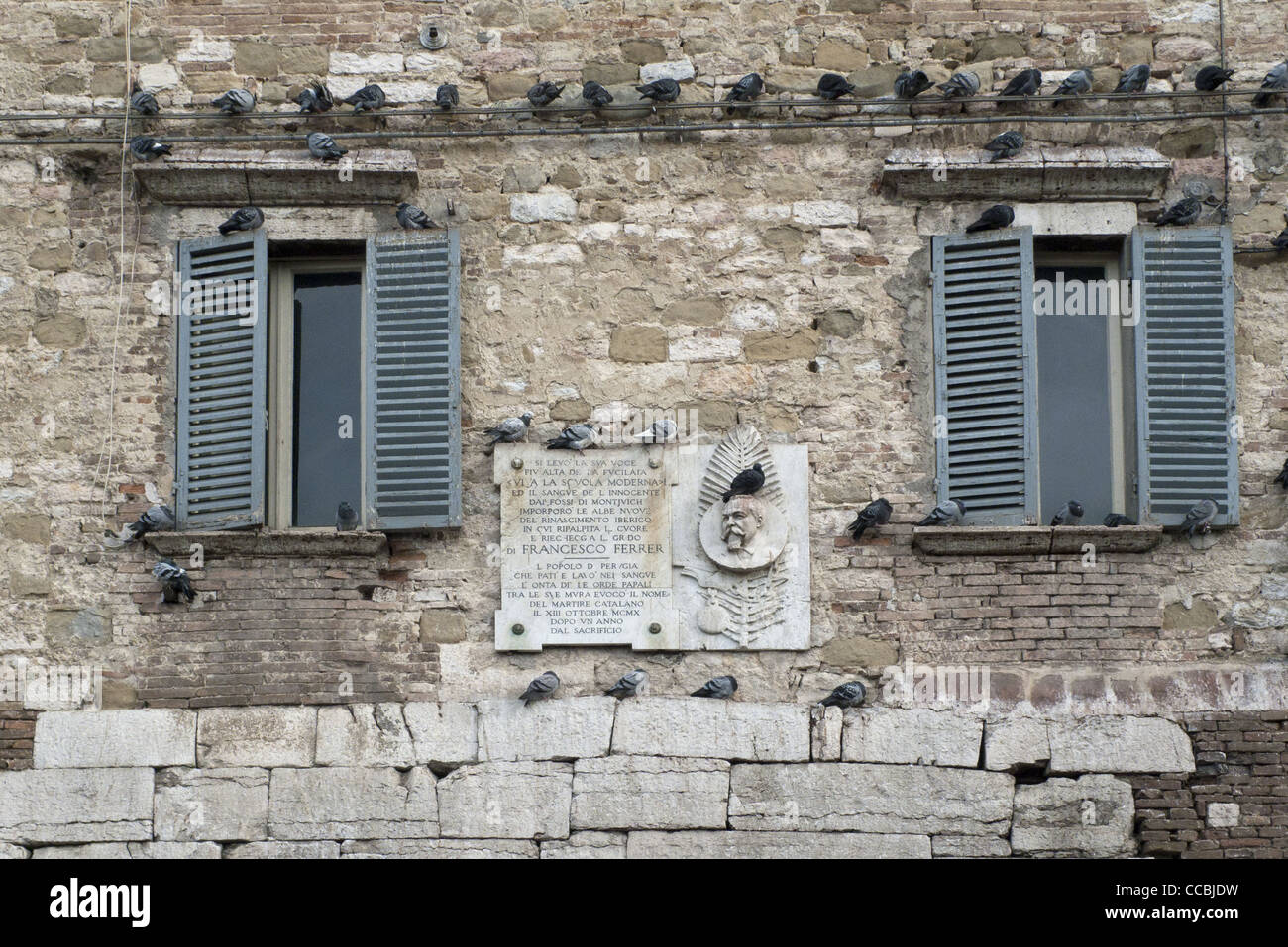 Pérouse, Italie centrale. Le vieux remparts étrusques de la ville. Banque D'Images