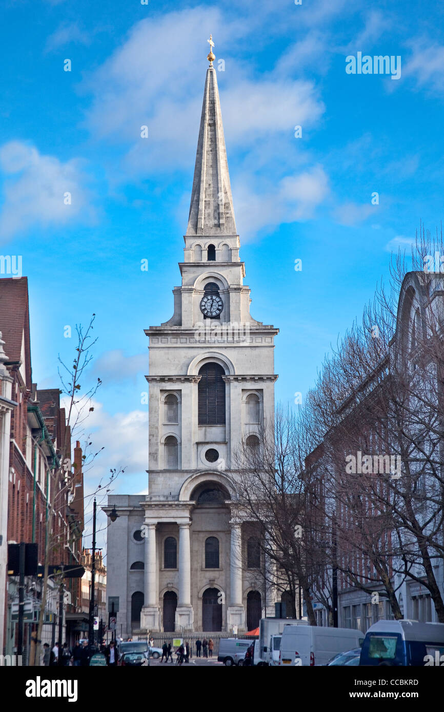 Christ Church Spitalfields, Londres Janvier 2012 Banque D'Images
