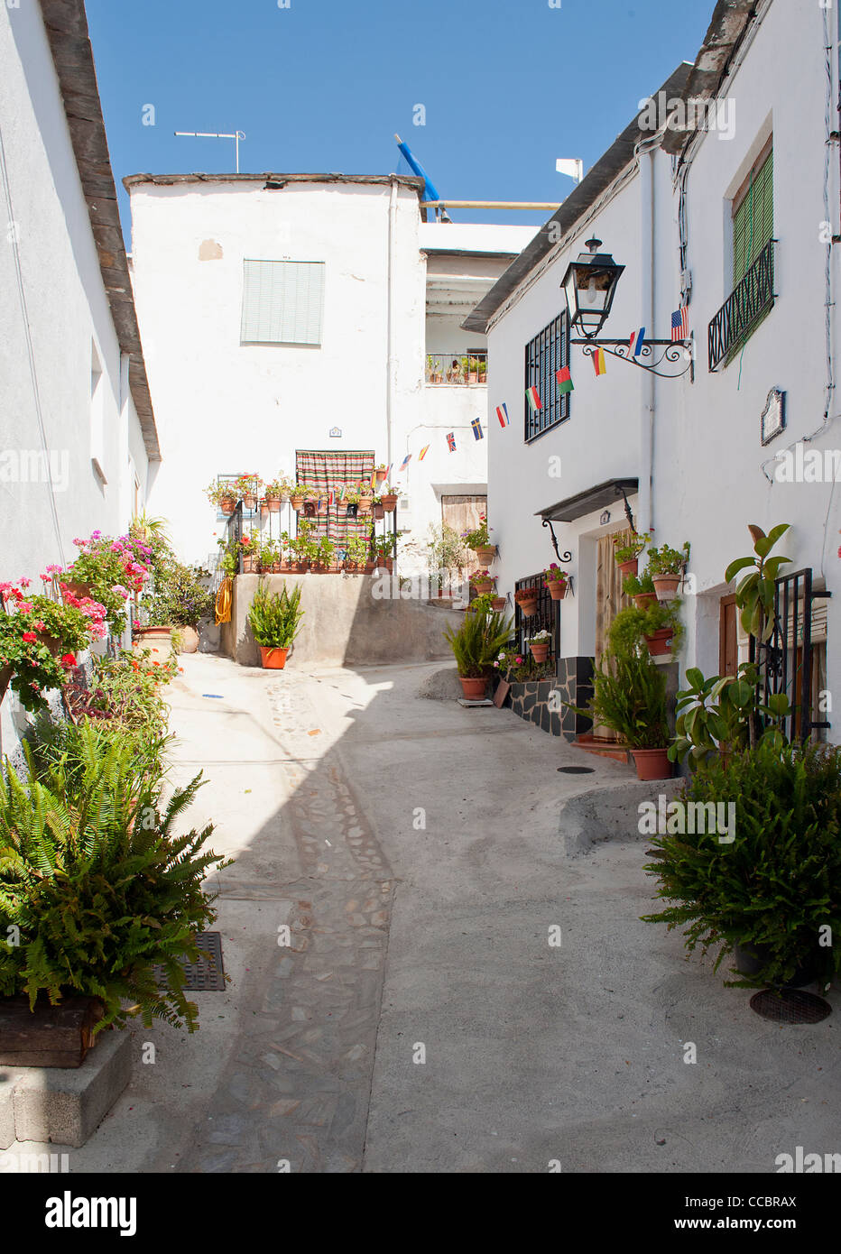 Rue côté Notaez, près de Cadiar, Alpujarras, Province de Grenade, Andalousie, Espagne Banque D'Images