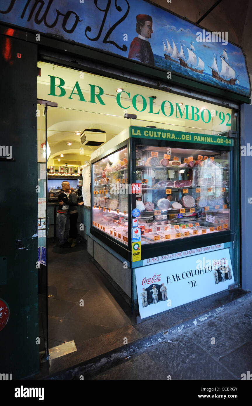 Via di Sottoripa street, Gênes, Italie, Europe, Ligury Banque D'Images