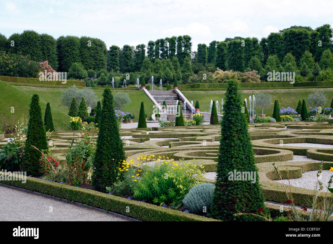 Le Jardin Baroque Du Château De Frederiksborg À Hillerød, Au Nord Du Sealand, Au Danemark Banque D'Images